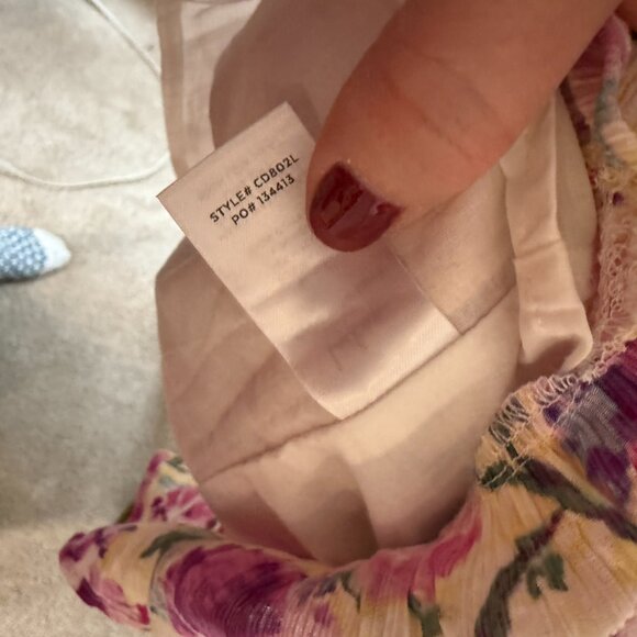 NWT Lulus Floral Cut Out Sundress Sleeveless Pink Yellow One Shoulder Size Large - Picture 11 of 11